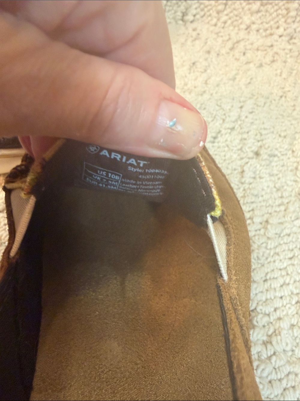 Ariat Sunflower Slip-On Loafers in Brown and Yellow - Picture 5 of 5